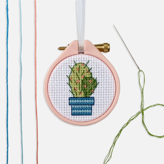 Cactus Cross Stitch Kit - Modern Craft Kit from Kirsty Freeman Design