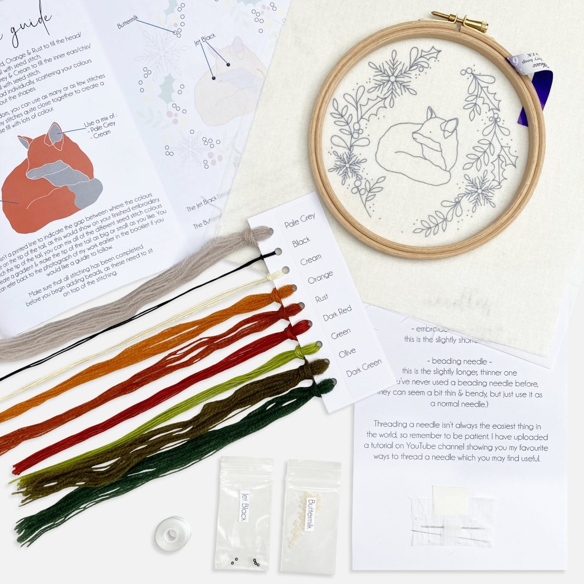 Christmas Embroidery Kit Bundle - Modern Craft Kit from Kirsty Freeman Design