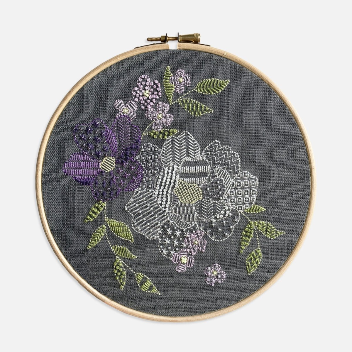 Modern Floral Embroidery Kit - Modern Craft Kit from Kirsty Freeman Design