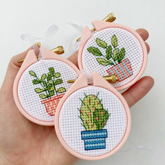 Houseplant Cross Stitch Kit Bundle - Modern Craft Kit from Kirsty Freeman Design