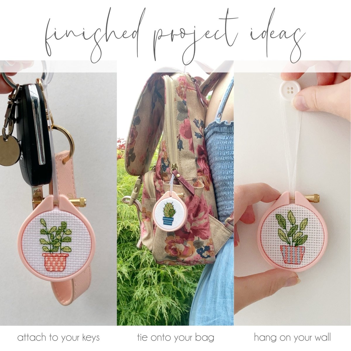 Houseplant Cross Stitch Kit Bundle - Modern Craft Kit from Kirsty Freeman Design