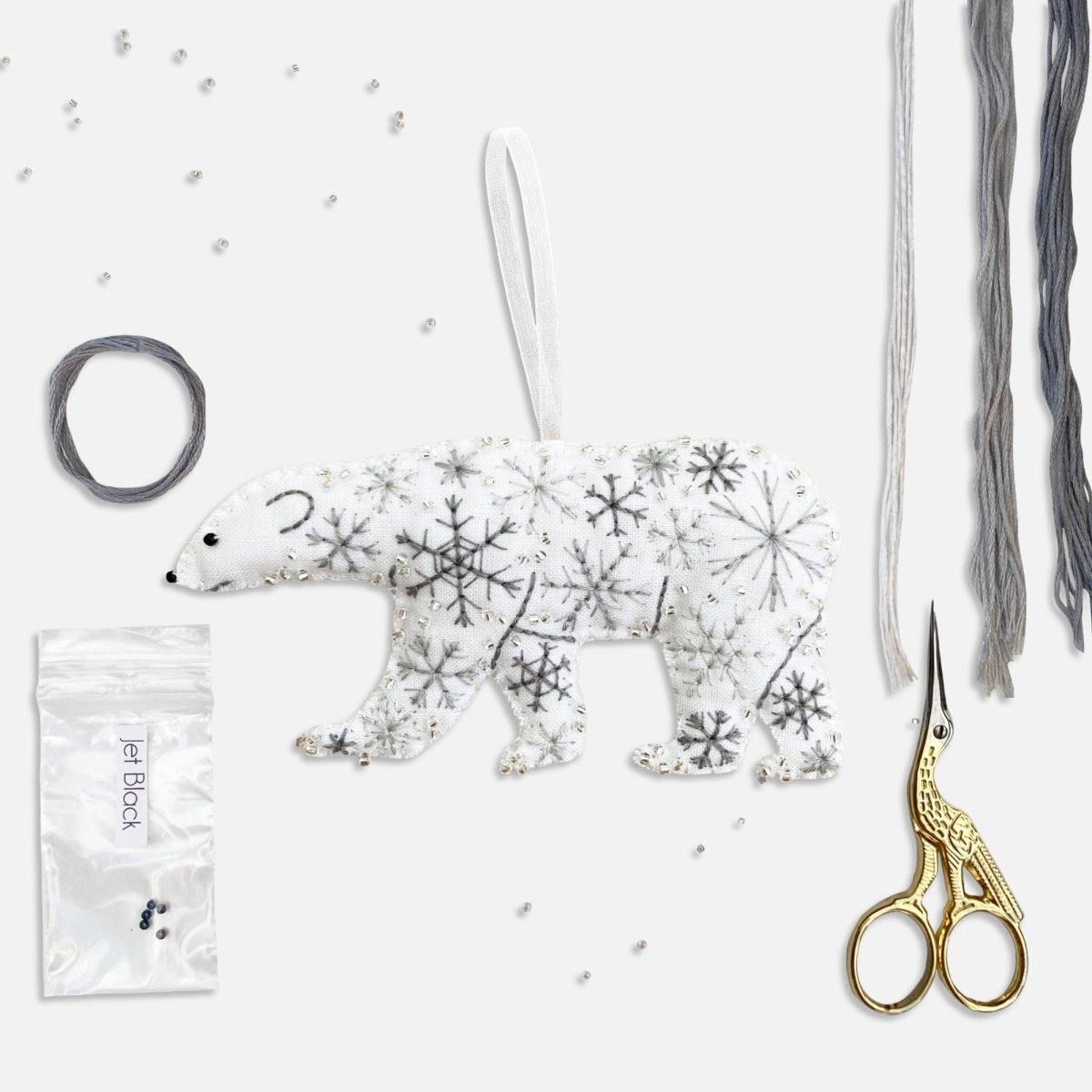 Polar Bear Sewing Kit - Modern Craft Kit from Kirsty Freeman Design