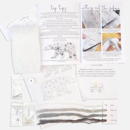 Polar Bear Sewing Kit - Modern Craft Kit from Kirsty Freeman Design