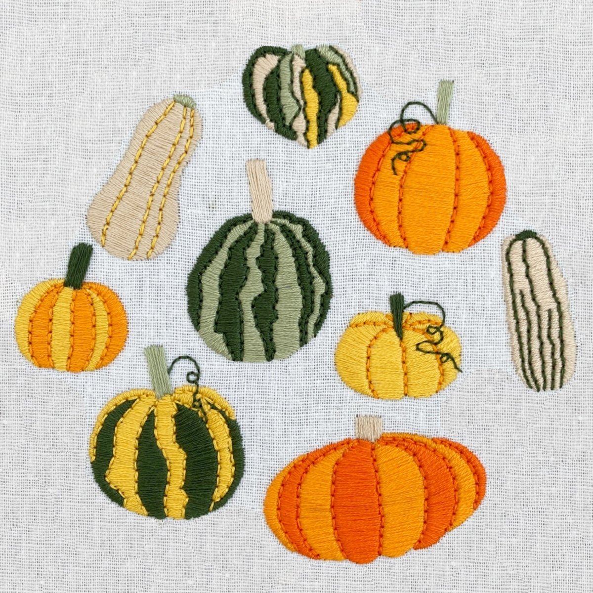 Pumpkin Embroidery Kit - Modern Craft Kit from Kirsty Freeman Design