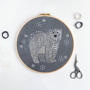 Polar Bear Embroidery Kit