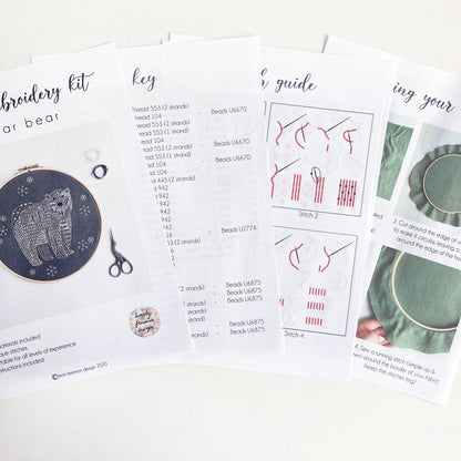 Polar Bear Embroidery Kit