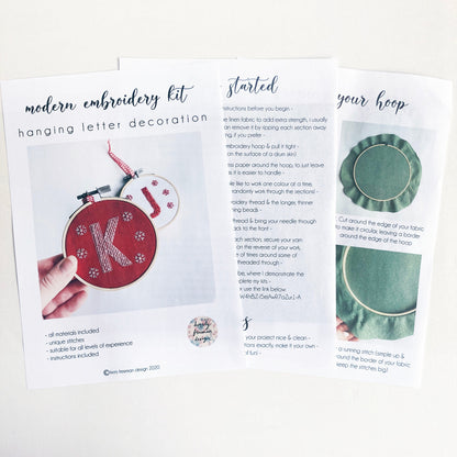 Christmas Letter Embroidery Kit