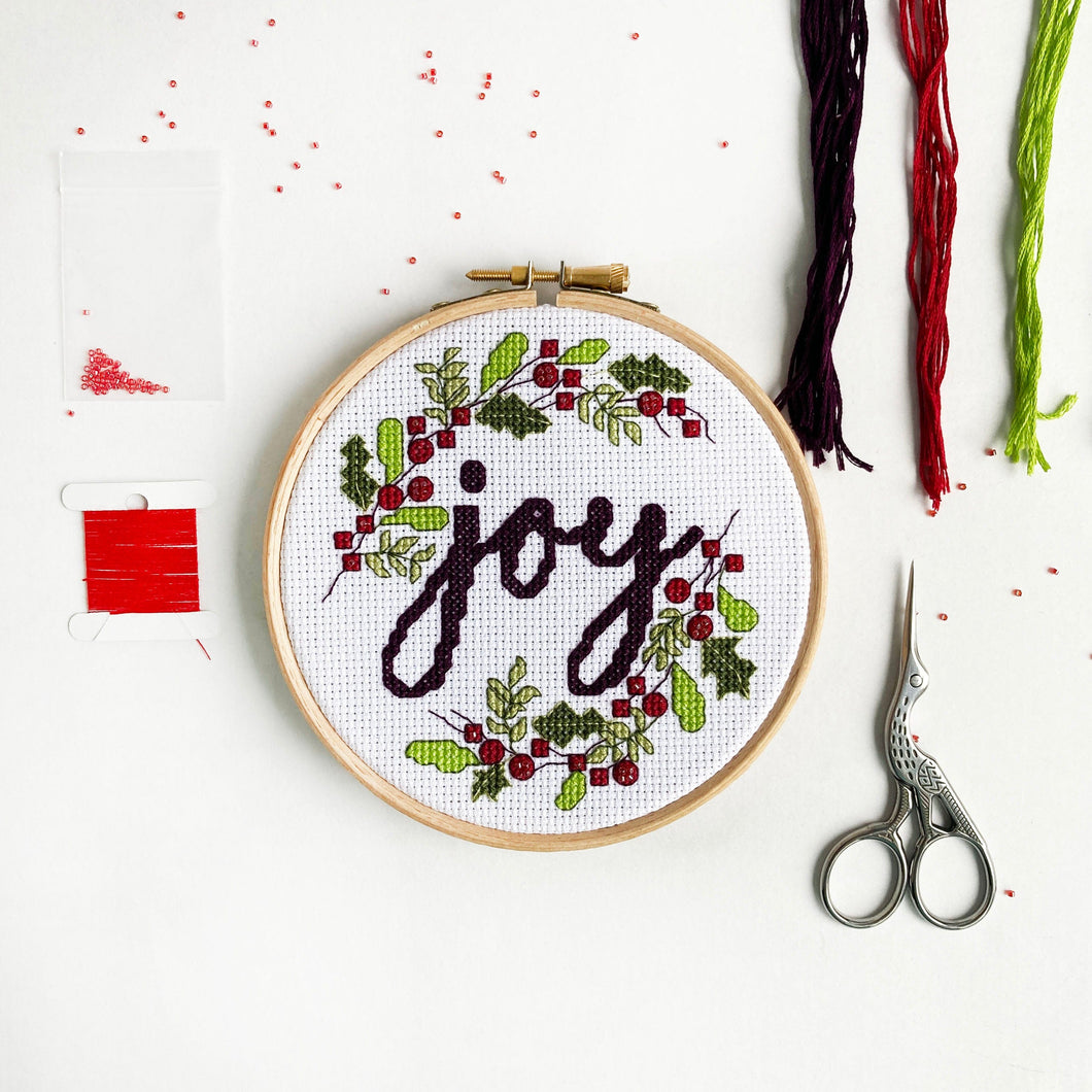 Joy Christmas Cross Stitch Kit