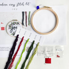 Load image into Gallery viewer, Joy Christmas Cross Stitch Kit
