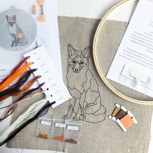 Fox Embroidery Kit