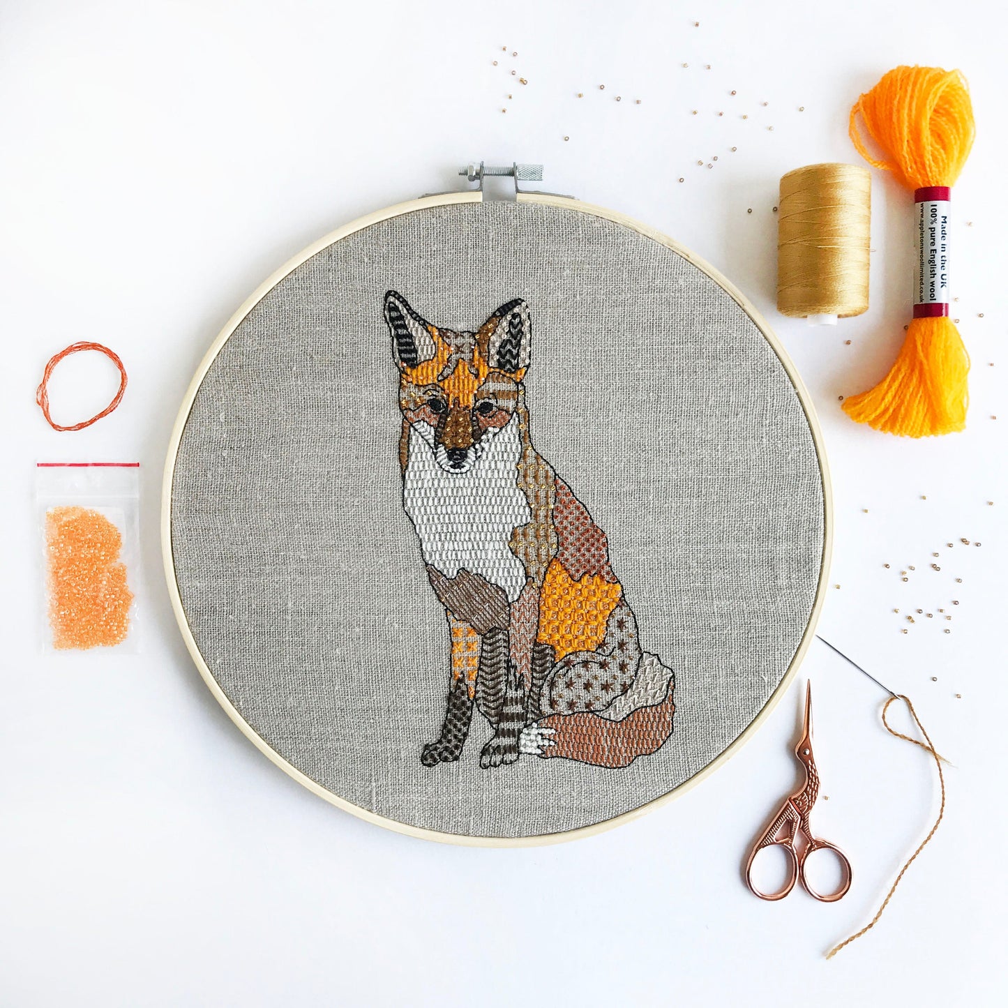 Fox Embroidery Kit