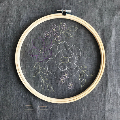 Modern Floral Embroidery Kit