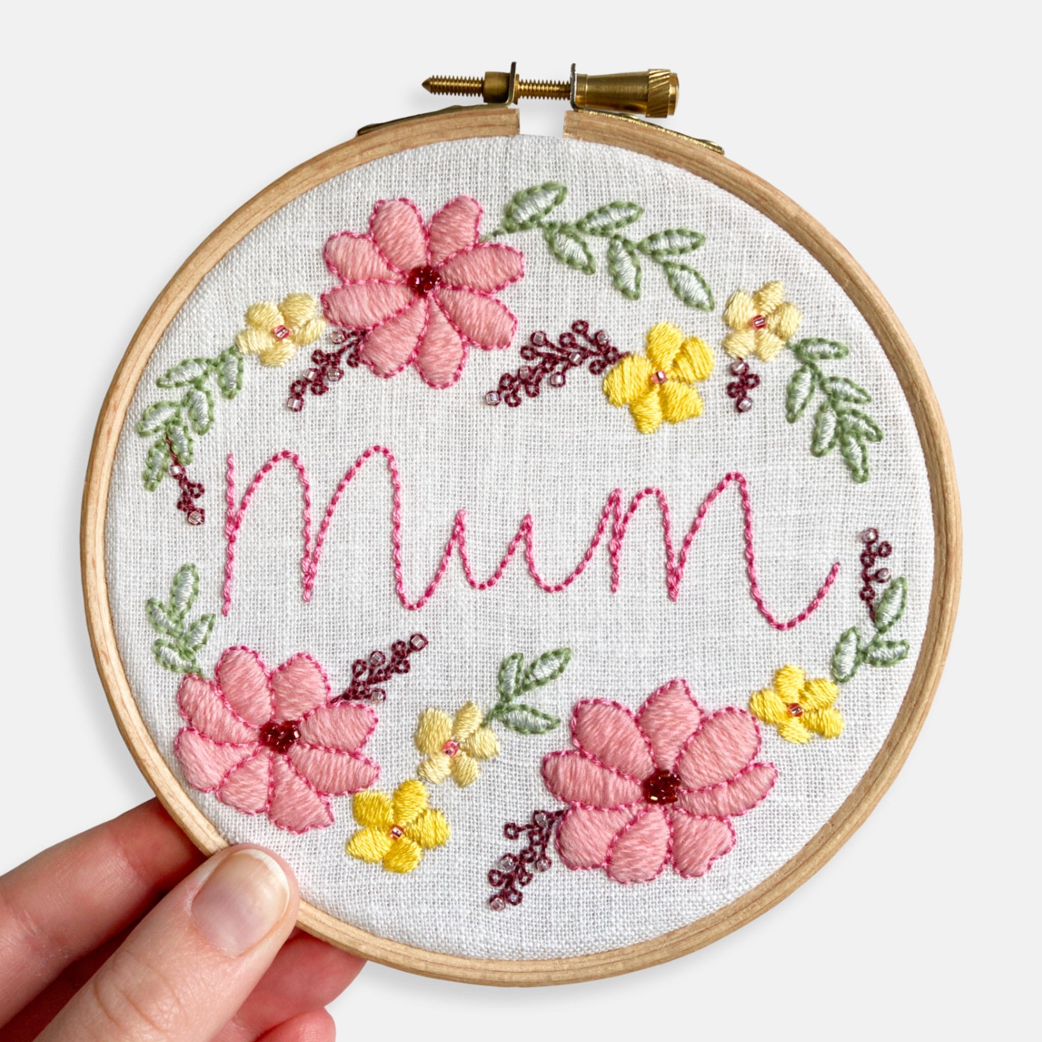Love Mother / Embroidery Kit / Stitching Gift / Mothers Day Gift / Modern  Embroidery 