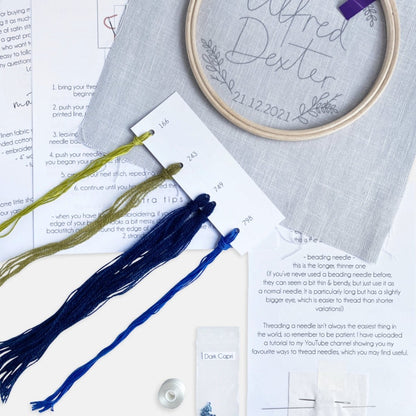 Baby Embroidery Kit - Modern Craft Kit from Kirsty Freeman Design