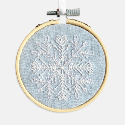 Christmas Snowflake Embroidery Kit - Modern Craft Kit from Kirsty Freeman Design
