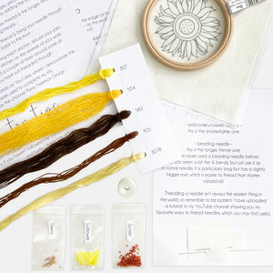 Sunflower Embroidery Kit