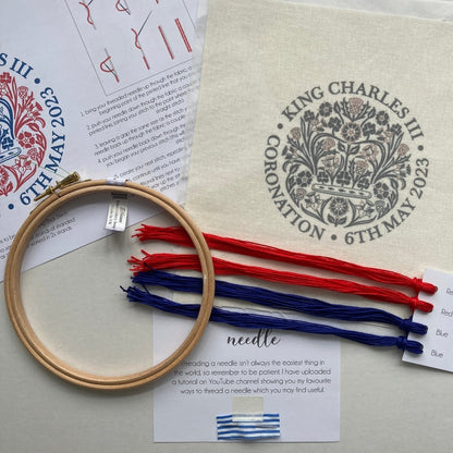 Coronation Embroidery Kit - Modern Craft Kit from Kirsty Freeman Design