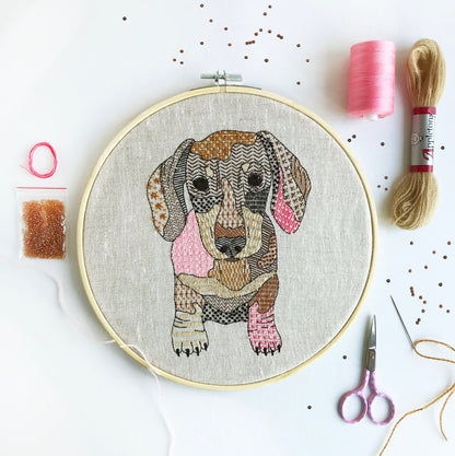 Dachshund Embroidery Kit