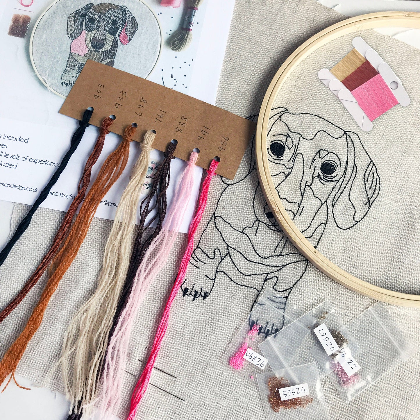 Dachshund Embroidery Kit