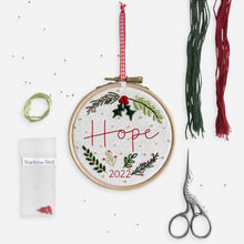 Load image into Gallery viewer, Christmas Decoration Kits - Kirsty Freeman Design. Everything you need to create the Hope embroidery kit hanging decoration is included in the DIY kit.
