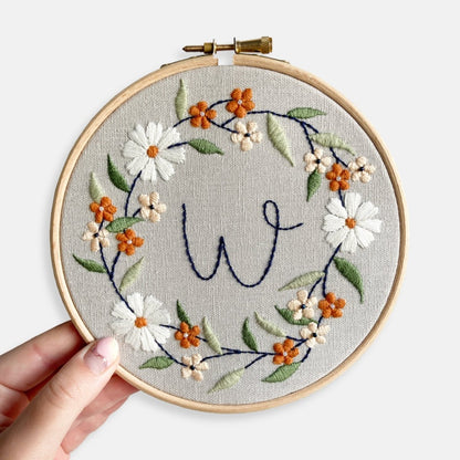 Letter Embroidery Kit - Modern Craft Kit from Kirsty Freeman Design