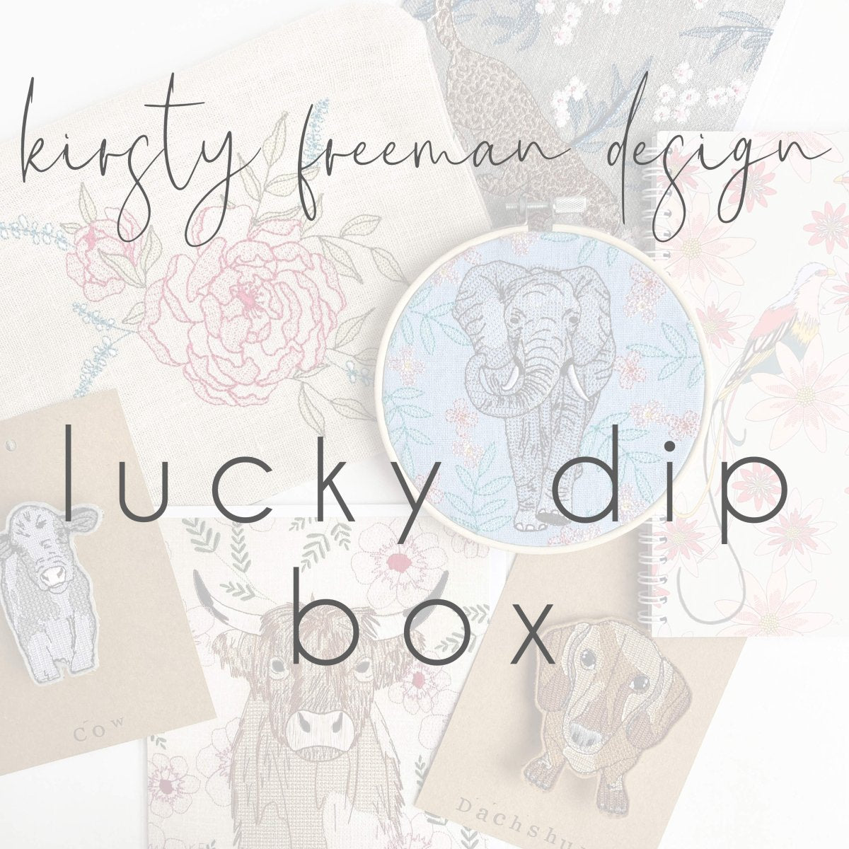 Lucky Dip Box (Medium) - Modern Craft Kit from Kirsty Freeman Design