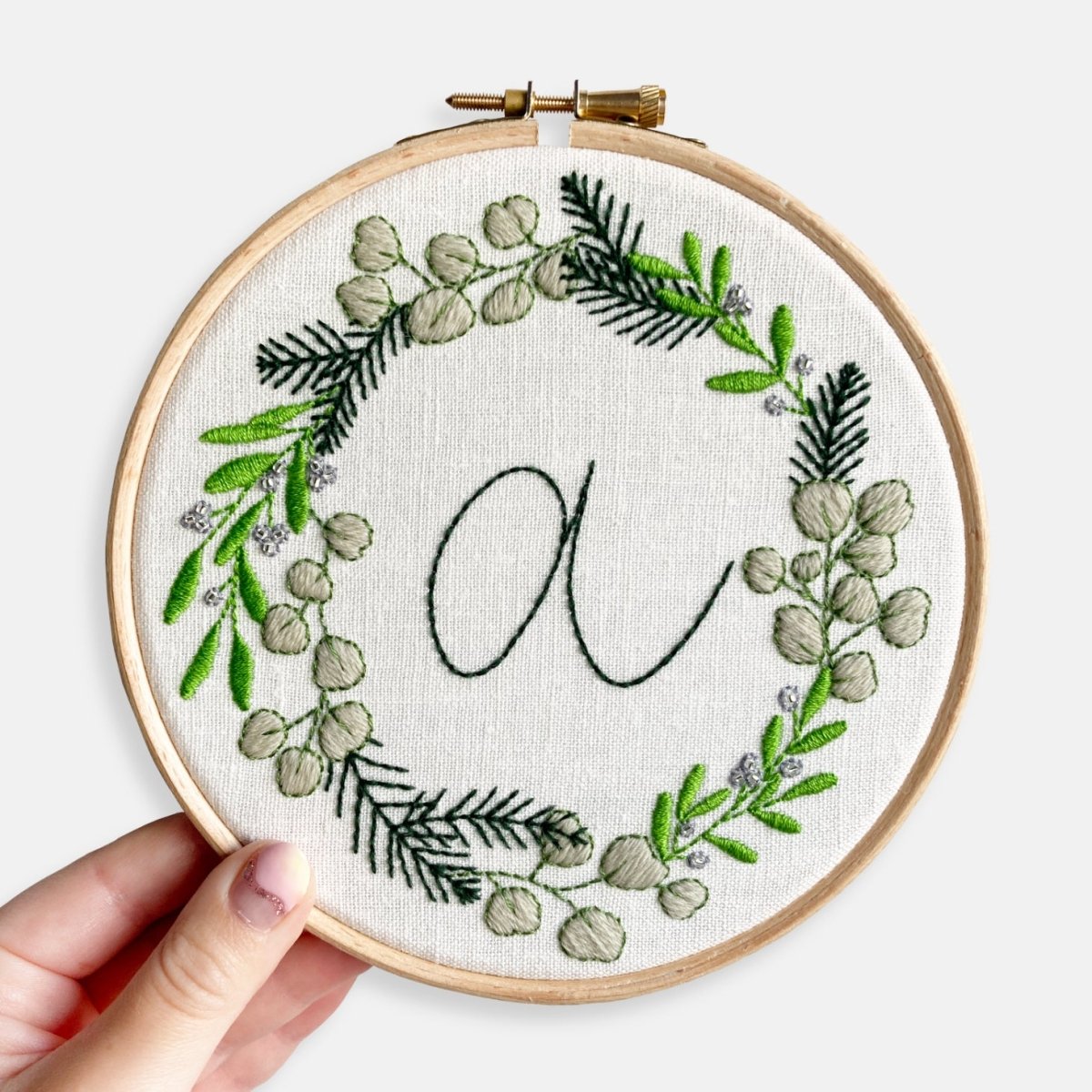Monogram Embroidery Kit - Modern Craft Kit from Kirsty Freeman Design