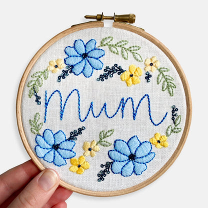 Mother's Day Embroidery Kit - Modern Craft Kit from Kirsty Freeman Design