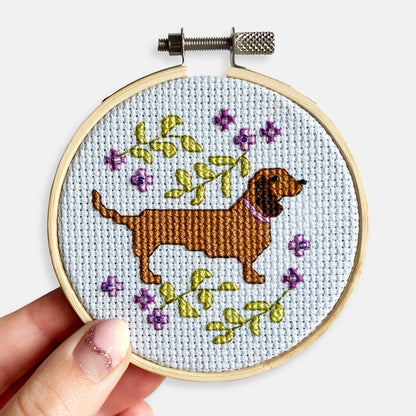 Sausage Dog Cross Stitch Kit
