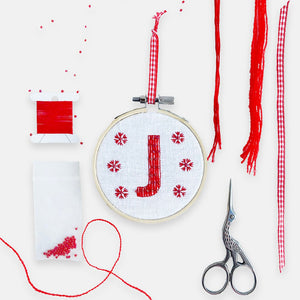 Monogram Christmas Embroidery Kit