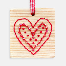Load image into Gallery viewer, Wooden Heart Embroidery Kit
