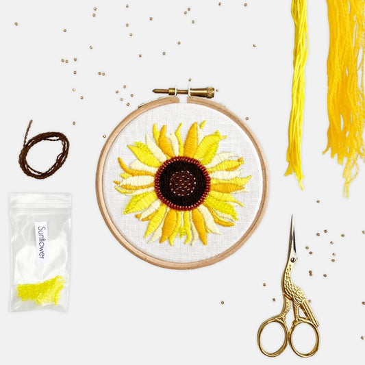 Sunflower Embroidery Kit - Modern Craft Kit from Kirsty Freeman Design